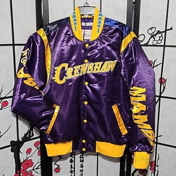 Kobe Bryant Mamba Crenshaw Los Angeles Lakers Satin Jacket Medium New - Picture 13 of 13